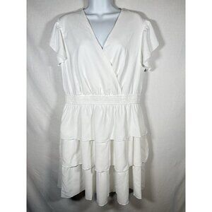 NWT Byinns A-line Dress Bride Wedding Shower Wrap Top Ruffles Size XL